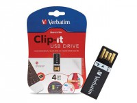 PEN DRIVE VERBATIM 97555 CLIP-IT PRETO 4GB USB 2.0